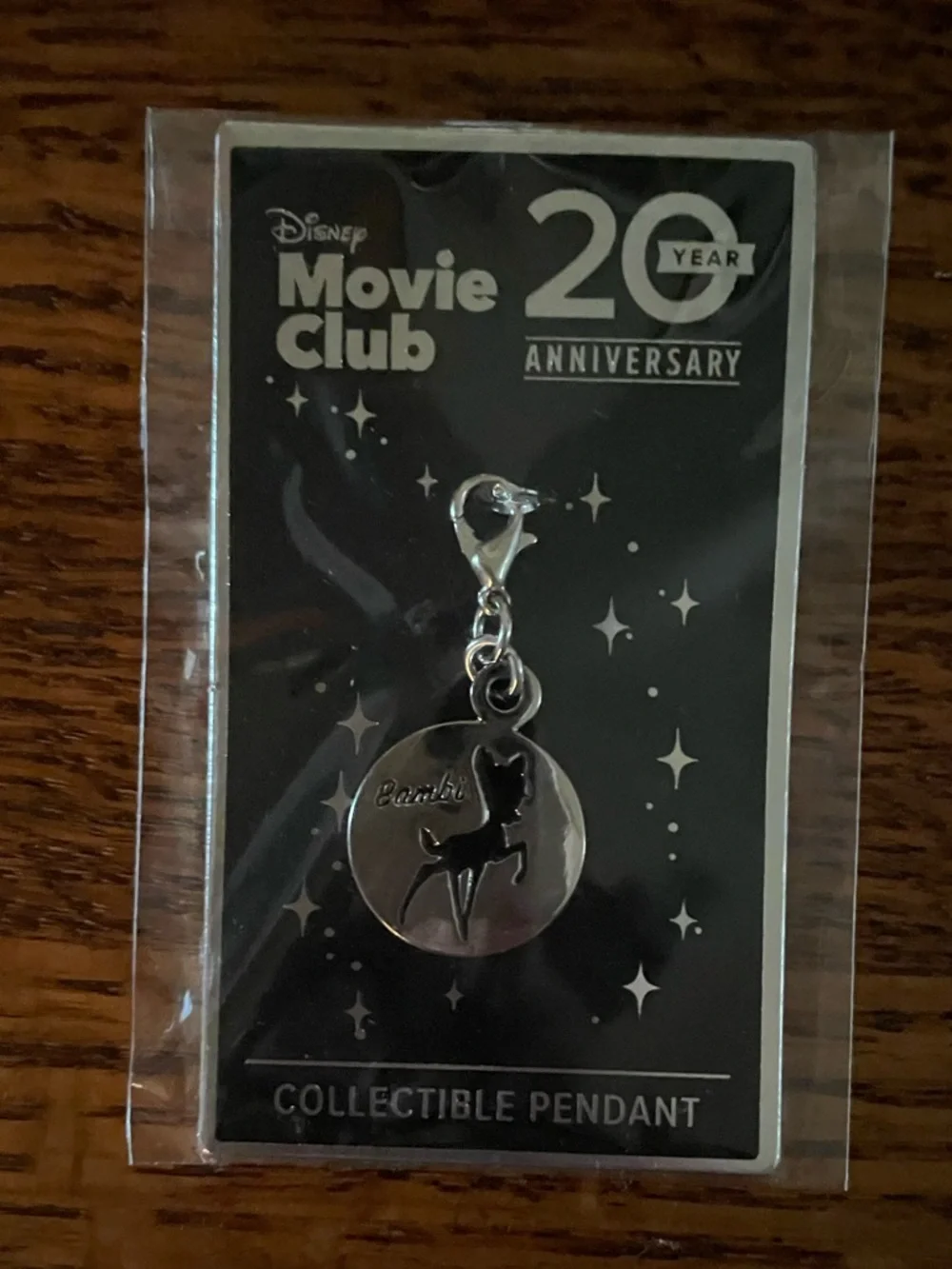 Disney 20th Anniversary Silver Movie Club Collectible Pendant Set - 4 Pack